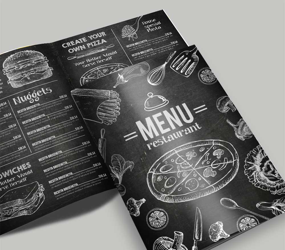 Download Menu Printing - Piastr Print & Stationery